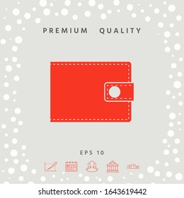 Wallet icon symbol. Graphic elements for your design