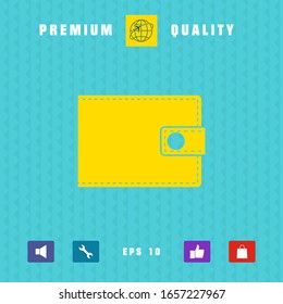 Wallet icon symbol. Graphic elements for your design