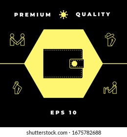 Wallet icon symbol. Graphic elements for your design