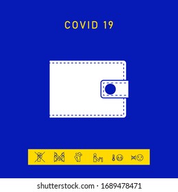 Wallet icon symbol. Graphic elements for your design