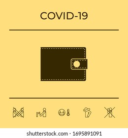 Símbolo de icono de la cartera. Elementos gráficos para el diseño