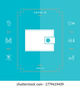 Wallet icon symbol. Graphic elements for your design