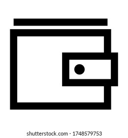 Icono de cartera, símbolo de cartera, vector de contorno de icono