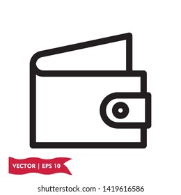 wallet icon symbol sign, vector, eps 10
