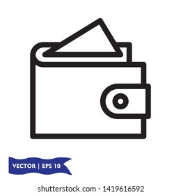 wallet icon symbol sign, vector, eps 10