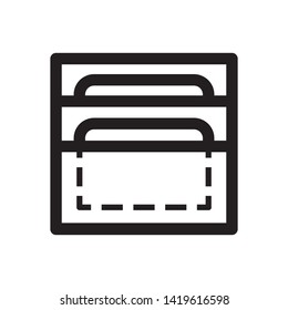 wallet icon symbol sign, vector, eps 10