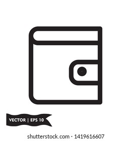wallet icon symbol sign, vector, eps 10