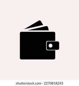 Wallet icon, symbol, sign, vector
