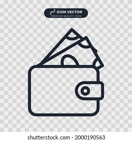 plantilla de símbolo de icono de cartera para el logotipo de colección de diseño gráfico y web ilustración vectorial