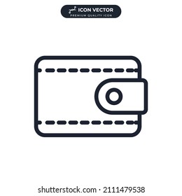 Wallet icon symbol template for graphic and web design collection logo vector illustration