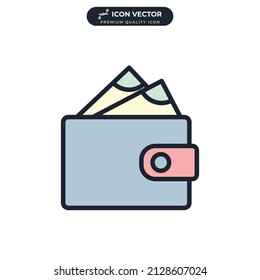 wallet icon symbol template for graphic and web design collection logo vector illustration