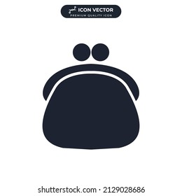 Symbol-Vorlage für das Portemonnaie-Symbol für die Grafik- und Webdesign-Kollektion, Vektorgrafik