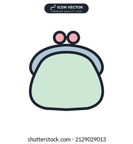 wallet icon symbol template for graphic and web design collection logo vector illustration