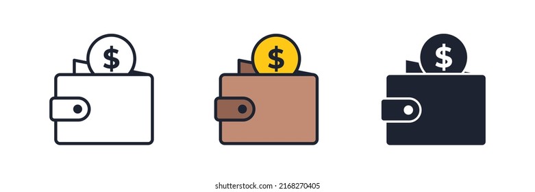 wallet icon symbol template for graphic and web design collection logo vector illustration