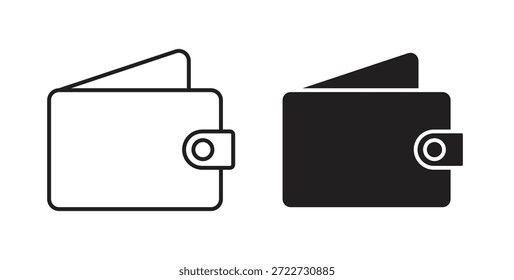 Symbol für die digitale Brieftasche. Vektor-EPS 10. Zeile und Glyphensymbol