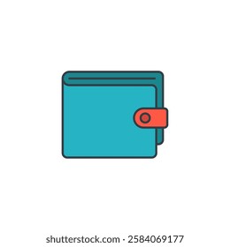 Wallet icon symbol vector illustration isolated on white background