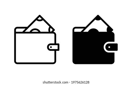 Wallet icon, Wallet symbol for your web site