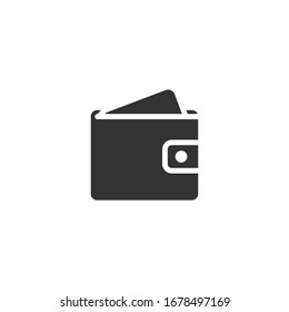 wallet icon template color editable. wallet symbol vector sign isolated on white background.