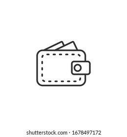 plantilla de icono de cartera modificable. símbolo de monedero signo vectorial aislado en fondo blanco.