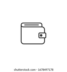 plantilla de icono de cartera modificable. símbolo de monedero signo vectorial aislado en fondo blanco.