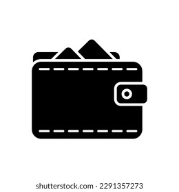 plantilla de icono de cartera editable. símbolo de billetera signo vectorial aislado en fondo blanco..eps