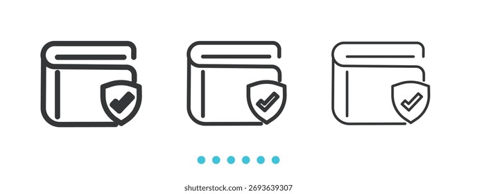Wallet Icon. Thin line icon vector