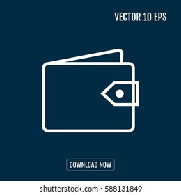 wallet icon trending style lines
