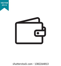 wallet icon in trendy flat design 
