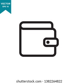 wallet icon in trendy flat design 