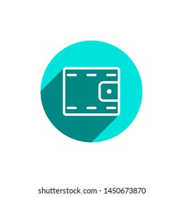 Wallet icon in trendy flat design. Cash, finance, money, payment, shopping, wallet icon