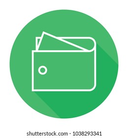 Wallet Icon in trendy flat style