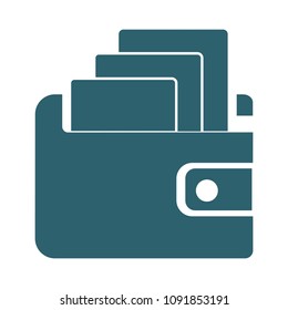 Wallet Icon in trendy flat style isolated. Wallet symbol for your web site design, logo.Vector illustration