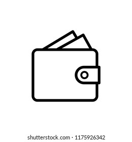 Wallet Icon in trendy flat style isolated on white background. Wallet symbol for your web site design, logo, app, UI. Vector illustration.