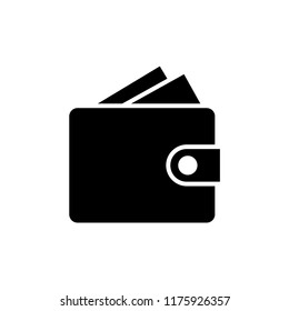 Wallet Icon in trendy flat style isolated on white background. Wallet symbol for your web site design, logo, app, UI. Vector illustration.
