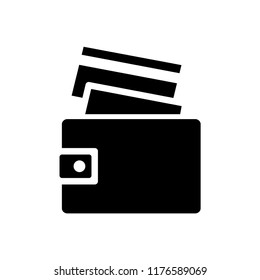 Wallet Icon in trendy flat style isolated on White background. Wallet symbol for your web site design, logo, app, UI. Vector illustration, EPS10