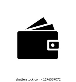 Wallet Icon in trendy flat style isolated on White background. Wallet symbol for your web site design, logo, app, UI. Vector illustration, EPS10