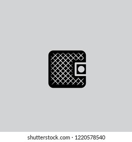 Wallet icon in trendy flat style isolated on gray background. Wallet symbol for website design, logo, app, Vector illustration, EPS10.