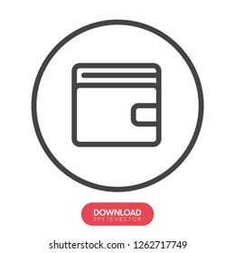 Wallet Icon in trendy flat style isolated on grey background. Wallet symbol for your web site design, logo, app, UI. Vector illustration, EPS10. - Vector