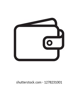 wallet icon in trendy flat style 