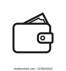 wallet icon in trendy flat style 