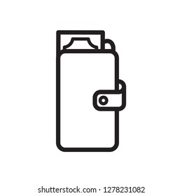 wallet icon in trendy flat style 