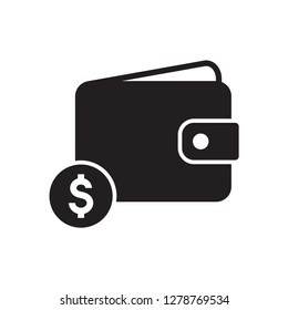 wallet icon in trendy flat style 