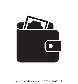 wallet icon in trendy flat style 