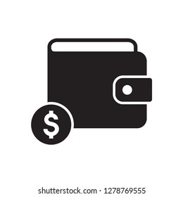 wallet icon in trendy flat style 