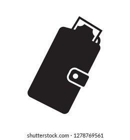 wallet icon in trendy flat style 