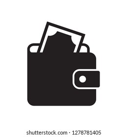 wallet icon in trendy flat style 