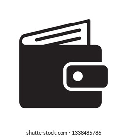 Wallet icon in trendy flat style design. Vector graphic illustration. Wallet symbol for website design, logo, app, and ui. Vector file. Pixel perfect. EPS 10.