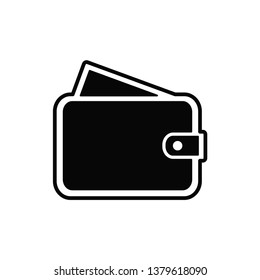 wallet icon in trendy flat style vector