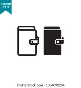 wallet icon in trendy flat style 