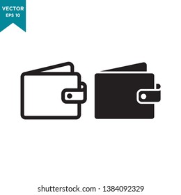 wallet icon in trendy flat style 
